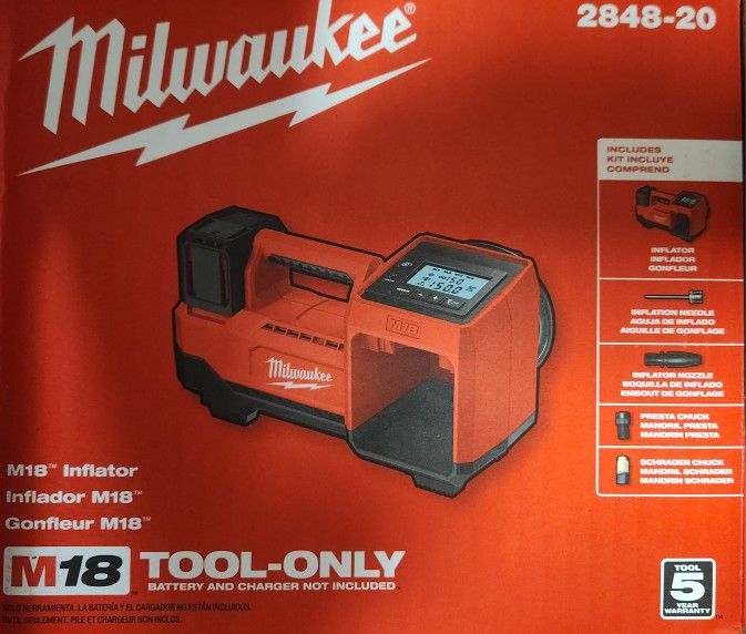 M18  18V Lithium-ion Cordless Electric Portable Inflator (Tool-only)