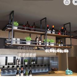 SPTZQURY Ceiling Wine Glass Rack