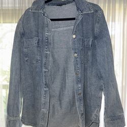 Emory Park Denim Button-Up Jacket – Size S