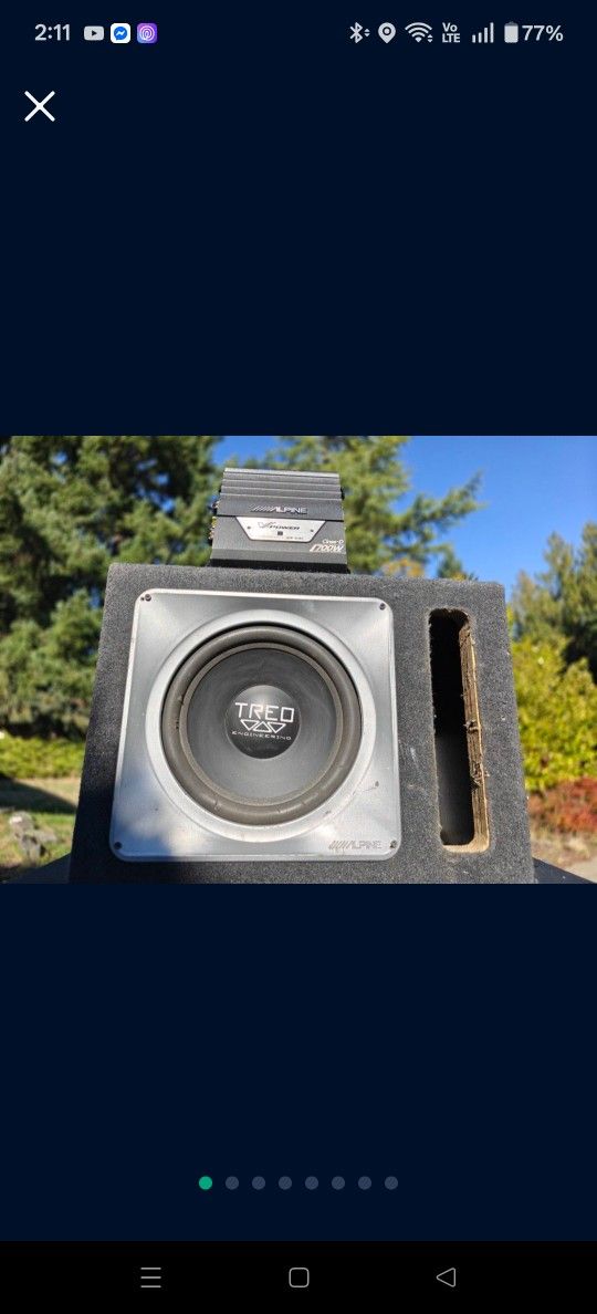 Treo 12" Sub Ported Box Alpine Amp