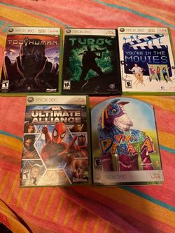 Xbox 360 Marvel Ultimate Alliance, Viva Piñata Steelbook, Too Human, Turok & You're in the Movies - CIB