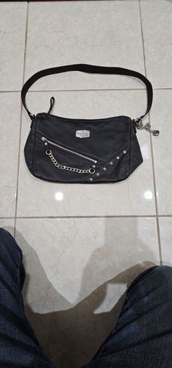 Harley davidson black leather handbag