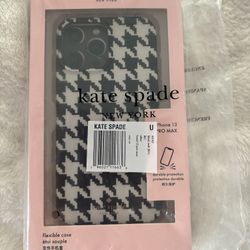 Kate Spade IPhone 13 Pro Max Black and White Houndstooth