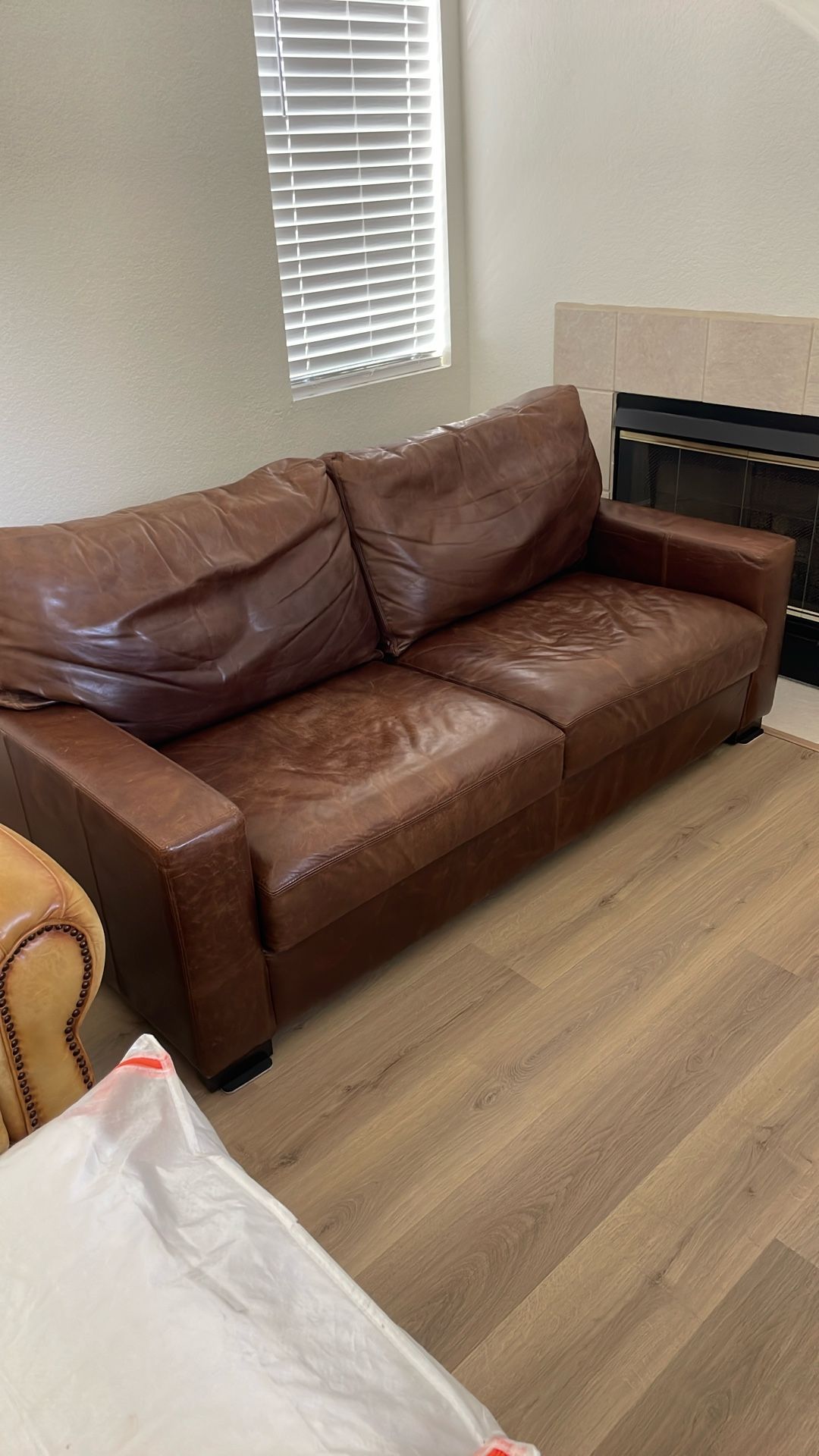 Pottery barn Leather couch 