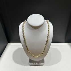 14K Rope Necklace 23 Inch 