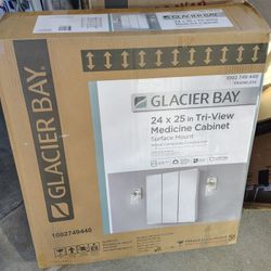 Medicine Cabinet 24 X 25 Tri-view Outside Wall *small chip