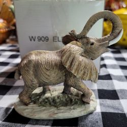 Vintage Ceramic Figurine Trunk UP Elephant