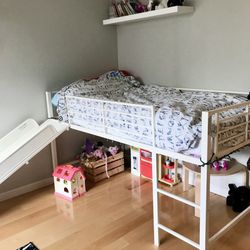 Twin loft Bed With Slide