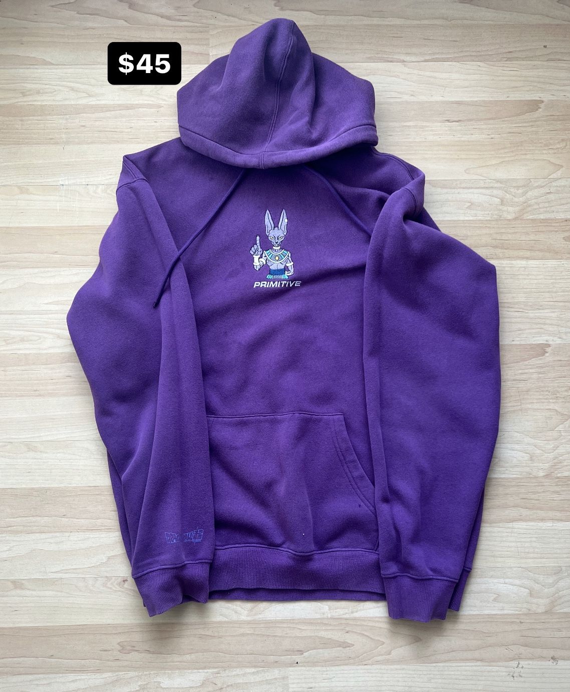 Primitive x Dragon Ball Z Purple Beerus Hoodie (Medium)