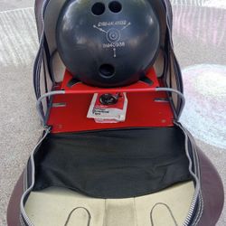 Vintage Bowling Ball with Case