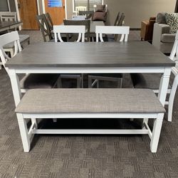 Dining Kitchen Table Bench And Chairs 