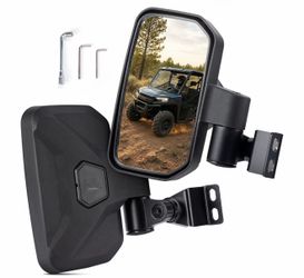(K-4) KEMIMOTO UTV Side View Mirrors, Spring Back Feature, Fit pro-fit tube Compatible with Polaris Ranger 570 500 900 XP 2014-2026, Intelligent Auto-