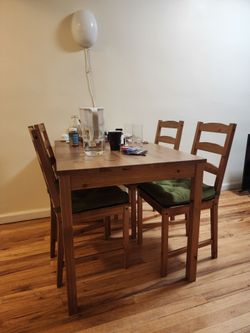 Wooden Dining Table Set with Chairs