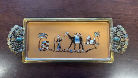 Vintage brass tray  from Jerusalem