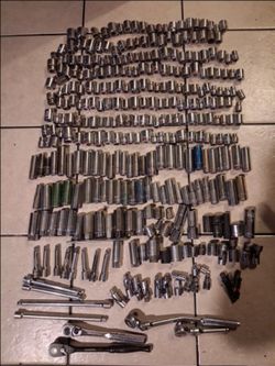 Sockets and rachets tools some USA , and name brand lots craftsman