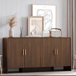 Elegant Walnut Buffet / Beautiful Wooden Sideboard