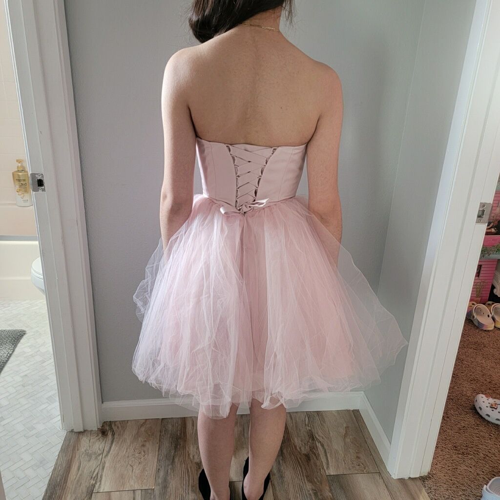 MORILEE by Madeline Gardner  strapless dress  Color Blush  Usa size 12.Vestido estraple  Color Rubor Talla 12