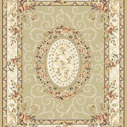 9ft X 12ft SAFAVIEH Lyndhurst Collection 9' x 12' Sage / Ivory LNH328B Traditional European Medallion Non-Shedding Living Room Bedroom Dining Home 