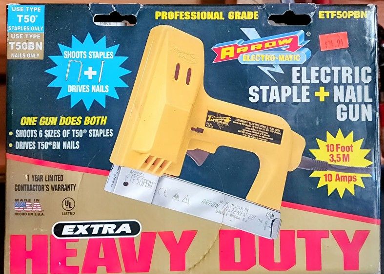 Vintage Arrow ETF50PBN Electric Staple & Nail Gun