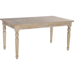 Oak Wood Dining Table Decorative Turned Legs in Light Natural Brown, New in Box 