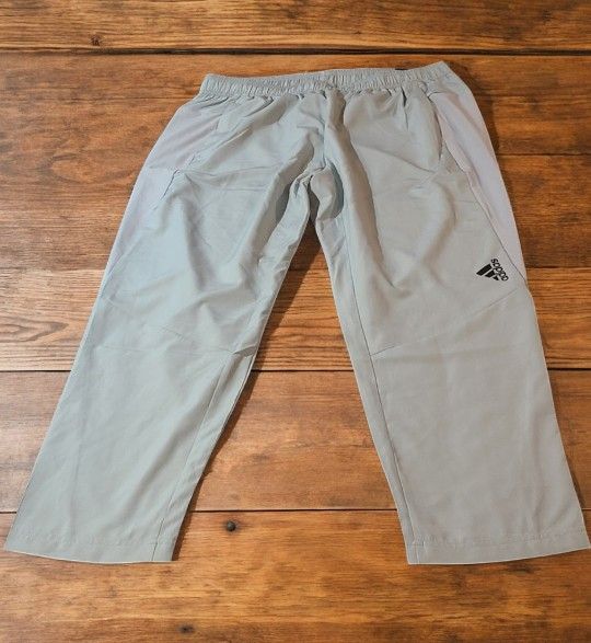 adidas Men's Designed for Movement Training Pants, Wonder Silver/Black, X-Large
