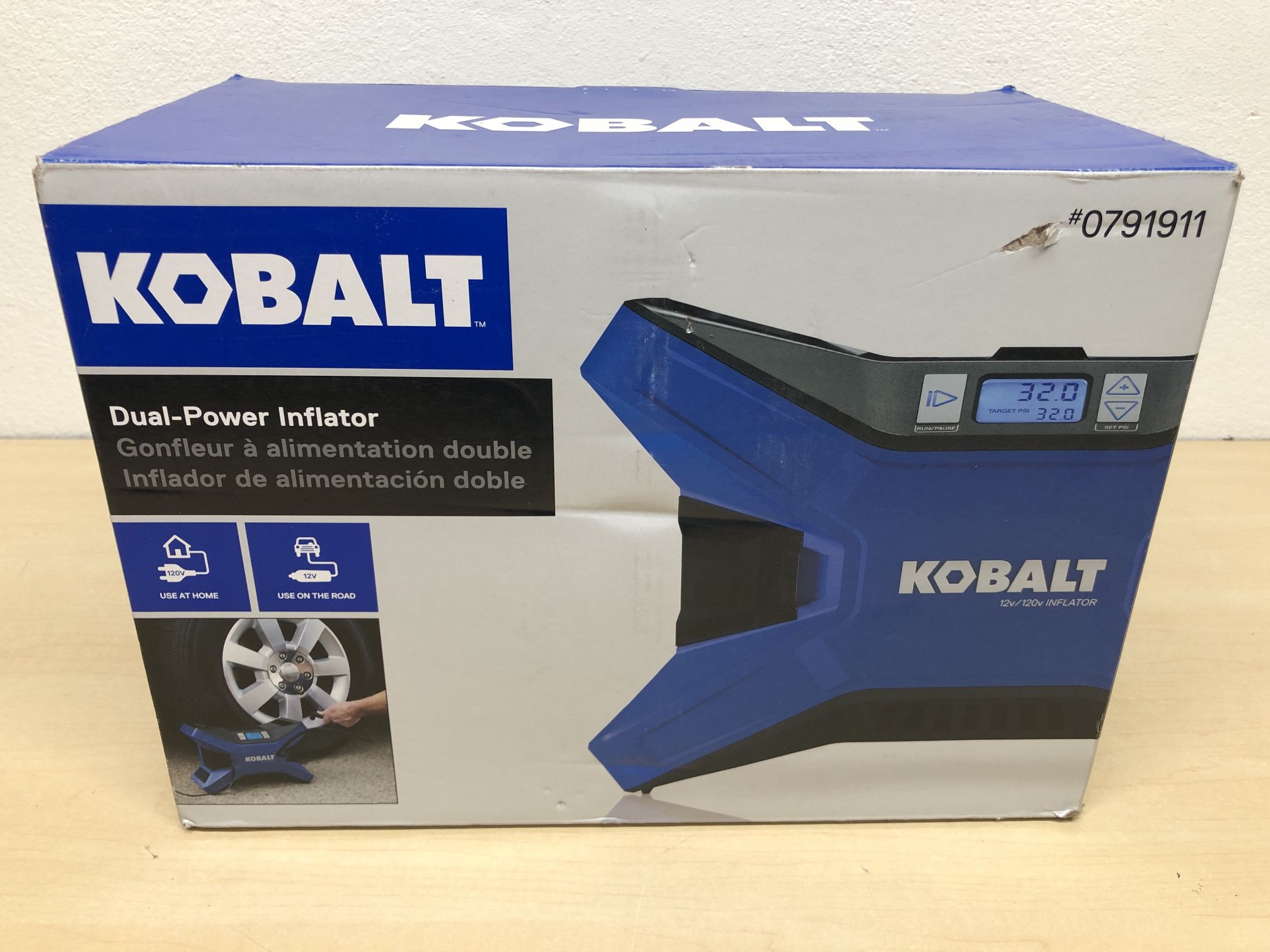 Kobalt 0791911 Dual Powered Air Inflator Compressor