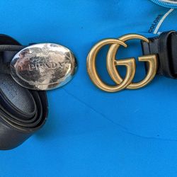 Prada Belt And Gucci Belt And Wallet 