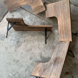 Wall mounted shelves