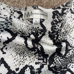 Neiman Marcus Snake Print Top Size Large