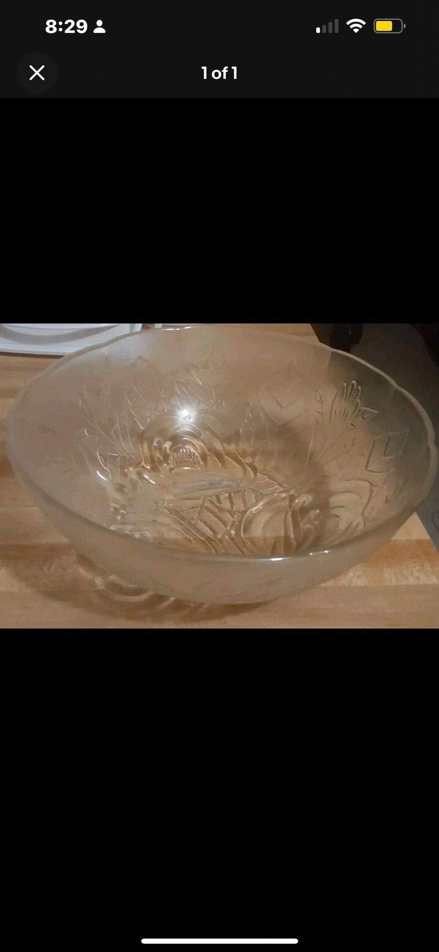 Rose, Frosty scalloped Rim Bowls/ Salad/ Fruit/ Desert serving Bowl