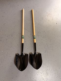 Expert Gardener Wood Handle Round-Point Shovel