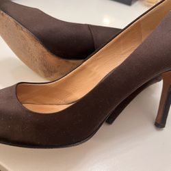 Satin Brown Ann Taylor Heels