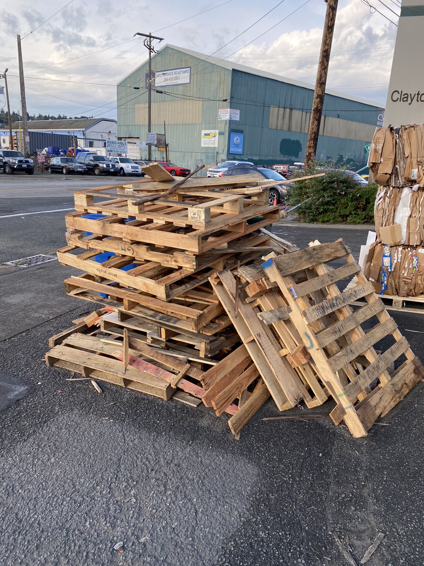 I’ll pay $72.00 if you pick up 100% of these ~15 scrap pallets by 11am today