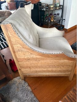 Carved Wood Linen chairs