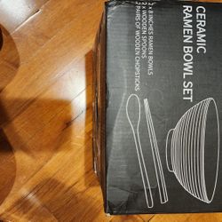 HOKELER ceramic ramen bowl set 