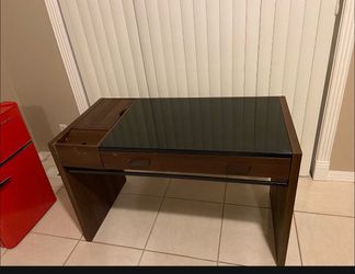 Glass Top Computer Desk
