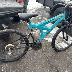 Dynacraft Vertical Dual Suspension Mountain Bike Girls 24” Wheels w/ 18 Speed Shifter