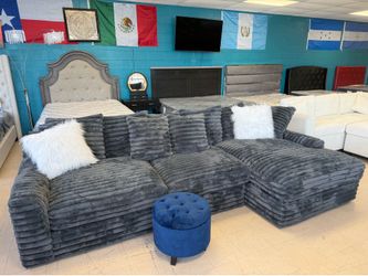 Sectional sofa gray oversize on sale for:
