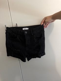 Women’s black jean shorts