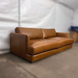 West Elm Haven Leather Sofa Delivery Available