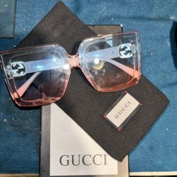Gucci Women's Pink Square Sunglasses