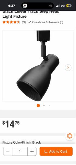black Linear Track step Tread Light Fixture