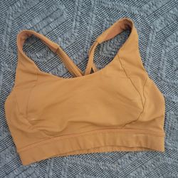 Lululemon Sports Bra Womens 6 Brownfree To Be Elevated Tank Top