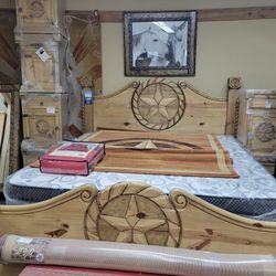 Rustic Rope Style Queen Bed $799