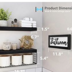 Bathroom Accessory Shelf Set