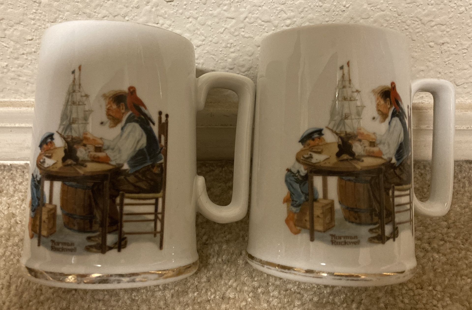 Pair of Norman Rockwell Museum collectors mugs