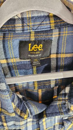 Lee Regular Fit Flannel Plaid Shirt 2XL