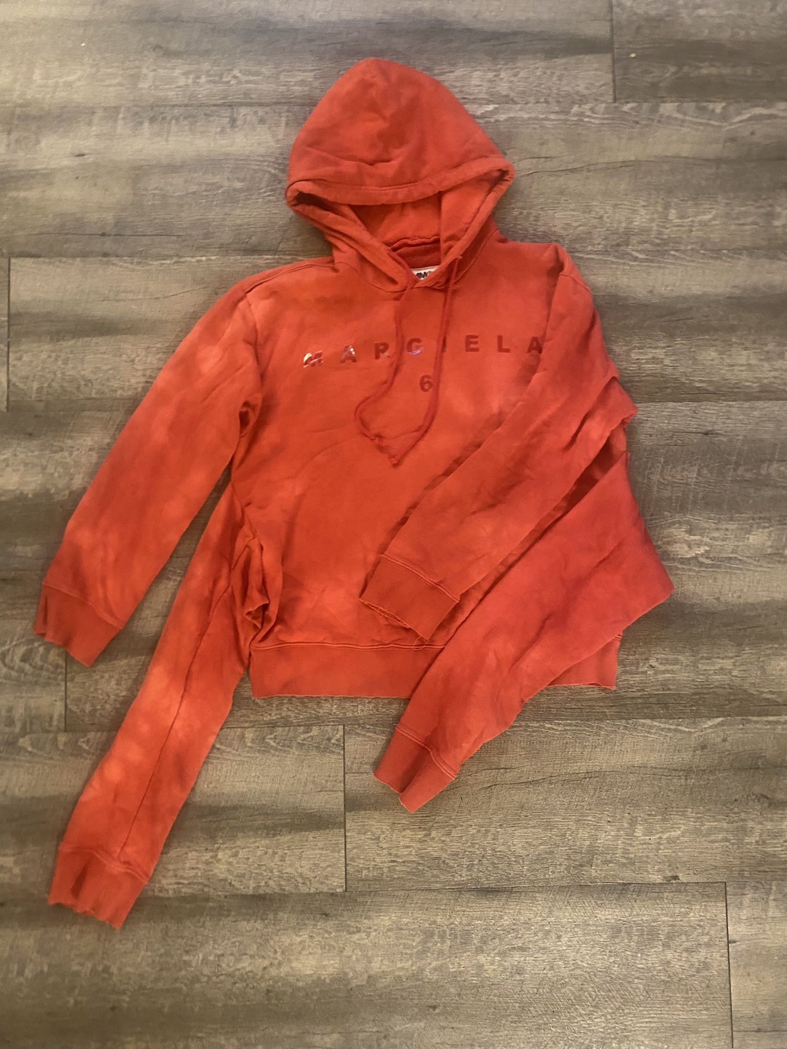 MM6 Four Sleeve Hooded Sweatshirt In Red
