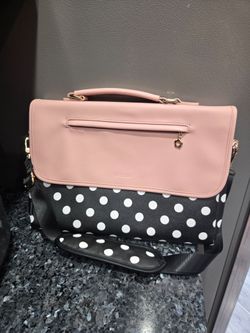 ECOSUSI Pink and Polka Dot Laptop Bag