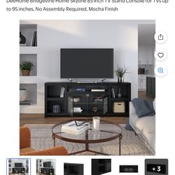 DeeHome Bridgevine Home Skyline 85 inch TV Stand Console for TVs up to 95 inches